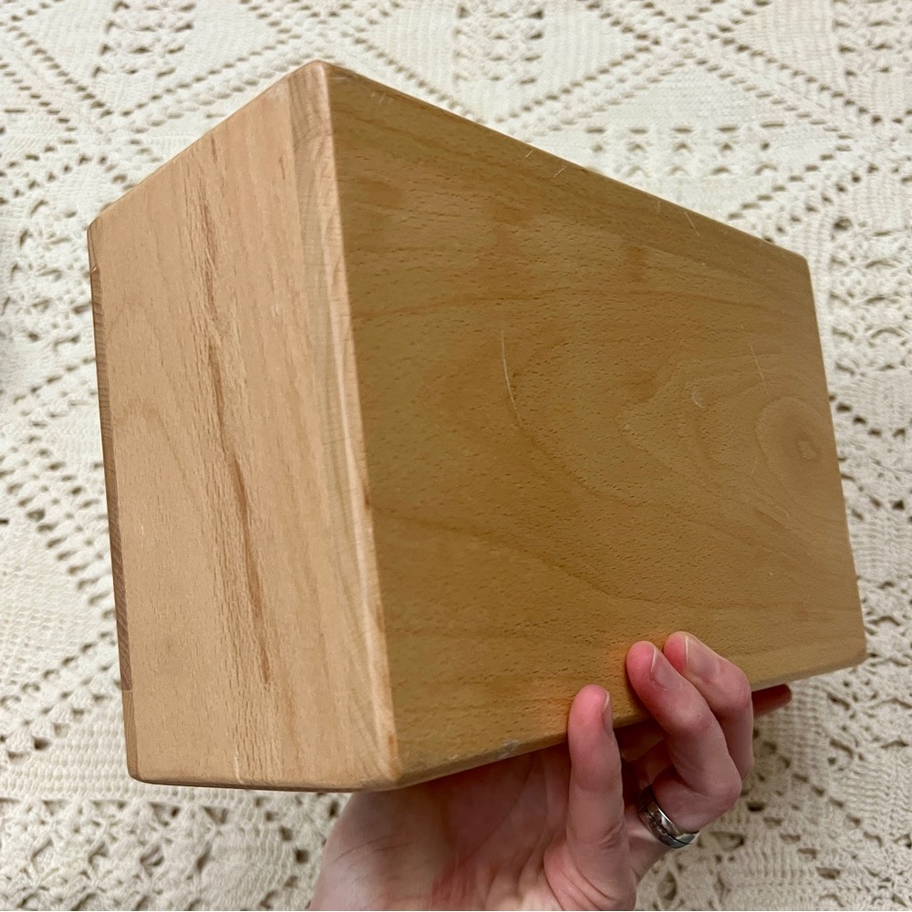 Wood yoga block